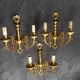 3 Louis XVI gilded bronze wall lights