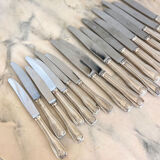 Set of 18 antique knives, silver metal