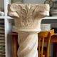 Beige carved wooden column