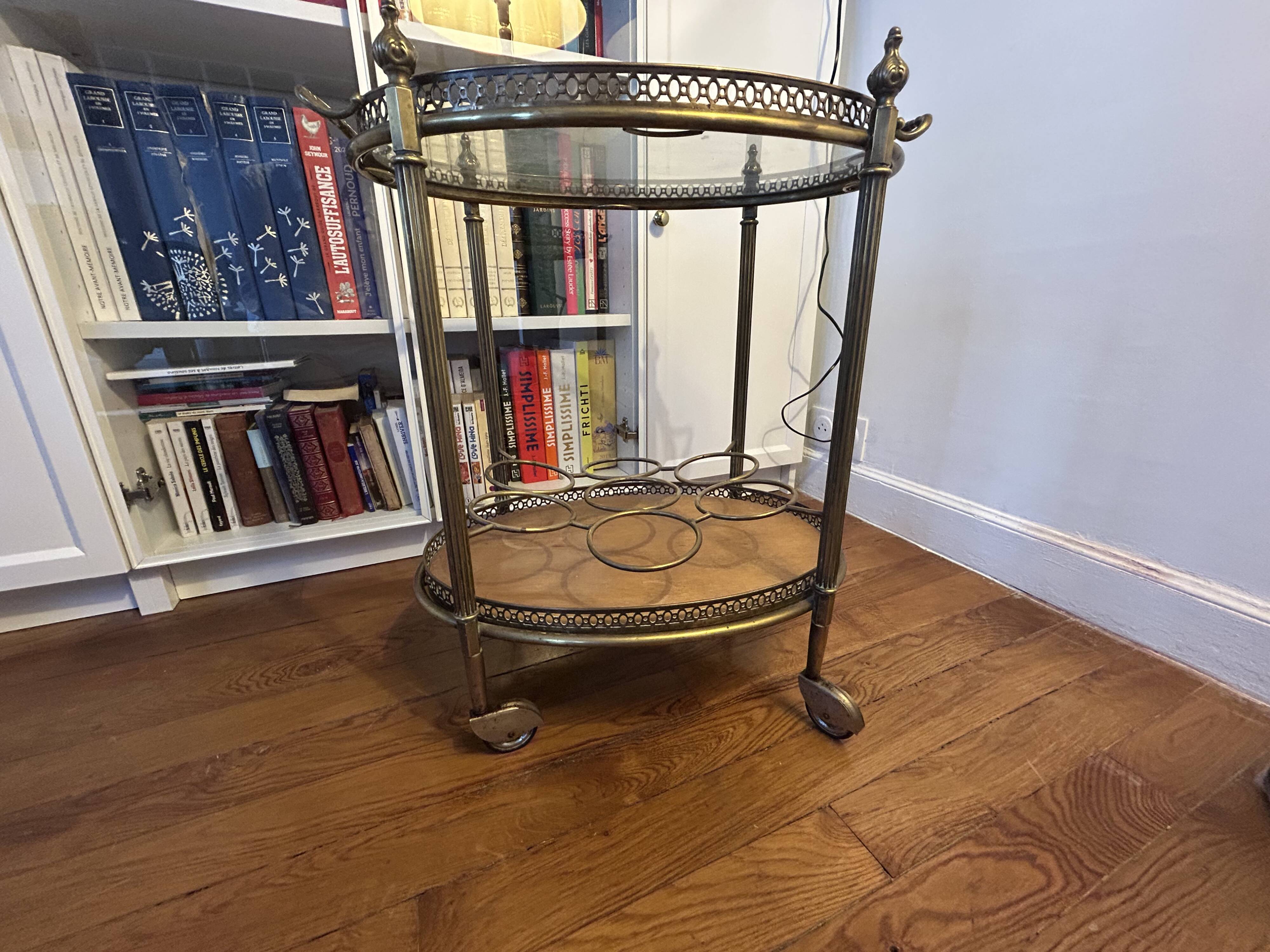 Louis XVI rolling dessert trolley