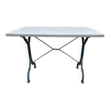 Table de bistrot en marbre et fonte