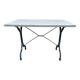 Table de bistrot en marbre et fonte