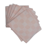 Six serviettes de table rose pastel