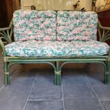 Rattan bench canapé