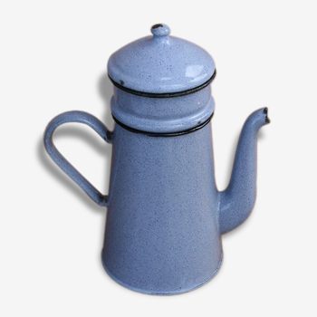 Cafetiere emaille bleue