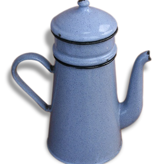 Blue enamel coffee pot