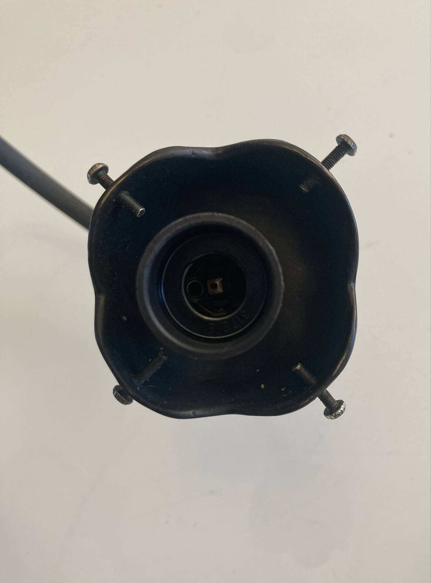 Lampe en bronze et verrerie Muller Frères Lunéville
