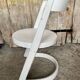 Old Baumann chair model Halfa white wood vintage 70s