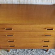 Modernist chest of drawers with 4 drawers in wood - 1950s/60s