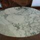 Large dining table in vintage marble 70'S Roche and Bobois