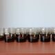 11 verres à eau vintage fumés mobil