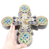 Art deco roger guérin bouffiloux ceramic cross