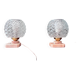 Pair of "Pink" lamps in glass and pink alabaster - 1970.