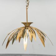 Lampadario en laiton en forme de fleur des années 70 vintage modernariato