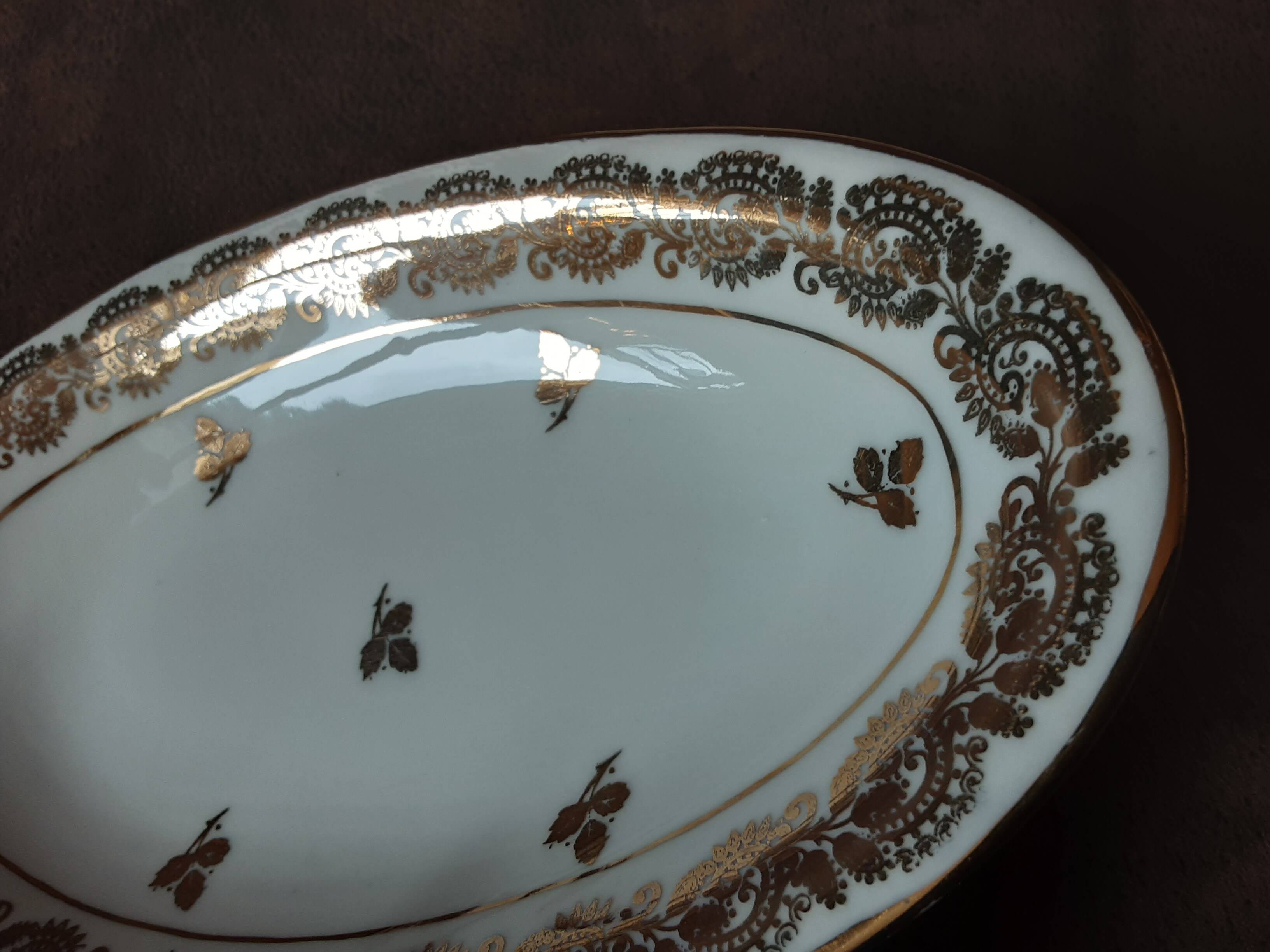 Set of 2 Limoges Porcelain butter dishes.