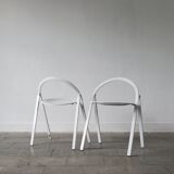 Mid-Century Italian Folding Chairs by Giorgio Cattelan for Cidue, Italy, 1970s, Set of 2