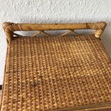 Vintage rattan nightstand