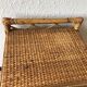 Table de nuit vintage en rotin