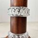 Vintage table lamp rosewood crystal glass 1960s Fagerlund