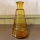 Art deco glass carafe in yellow