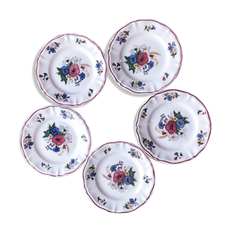 Set of 5 small plates modelE Agreste