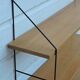 Wall shelf vintage wire and wood