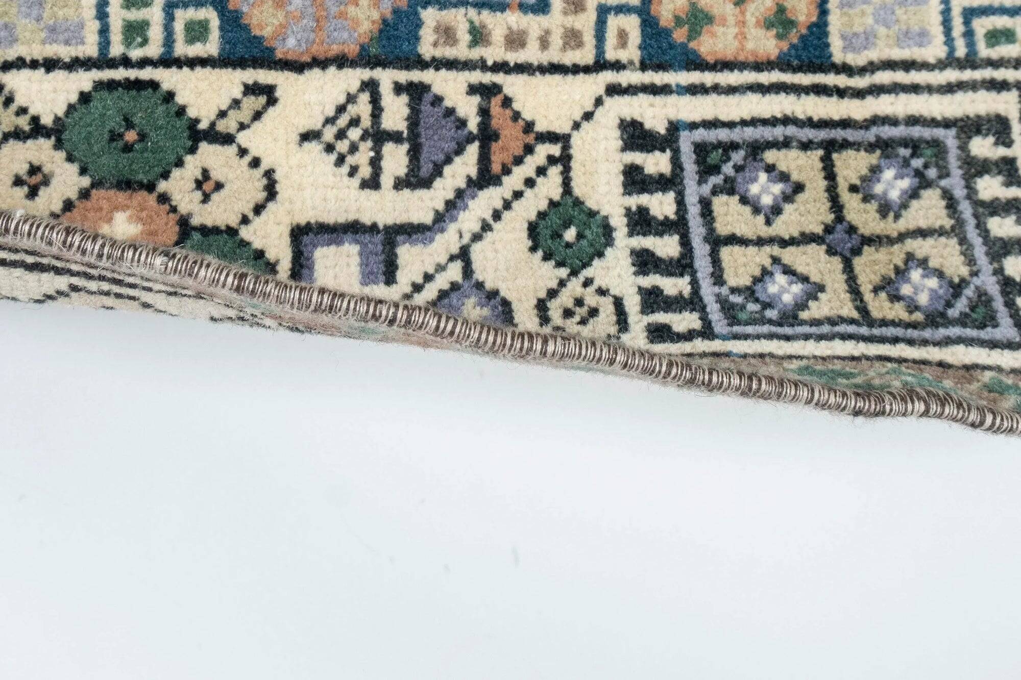 Vintage Turkish hallway rug 80x386 cm