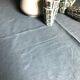 Old harvest tablecloth in linen and cotton tinted in steel blue