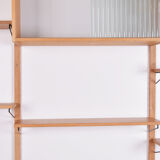 Scandinavian oak hanging bookcase - 1970