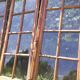 Lot of 4 oak windows H141xL112/117cm old small panes