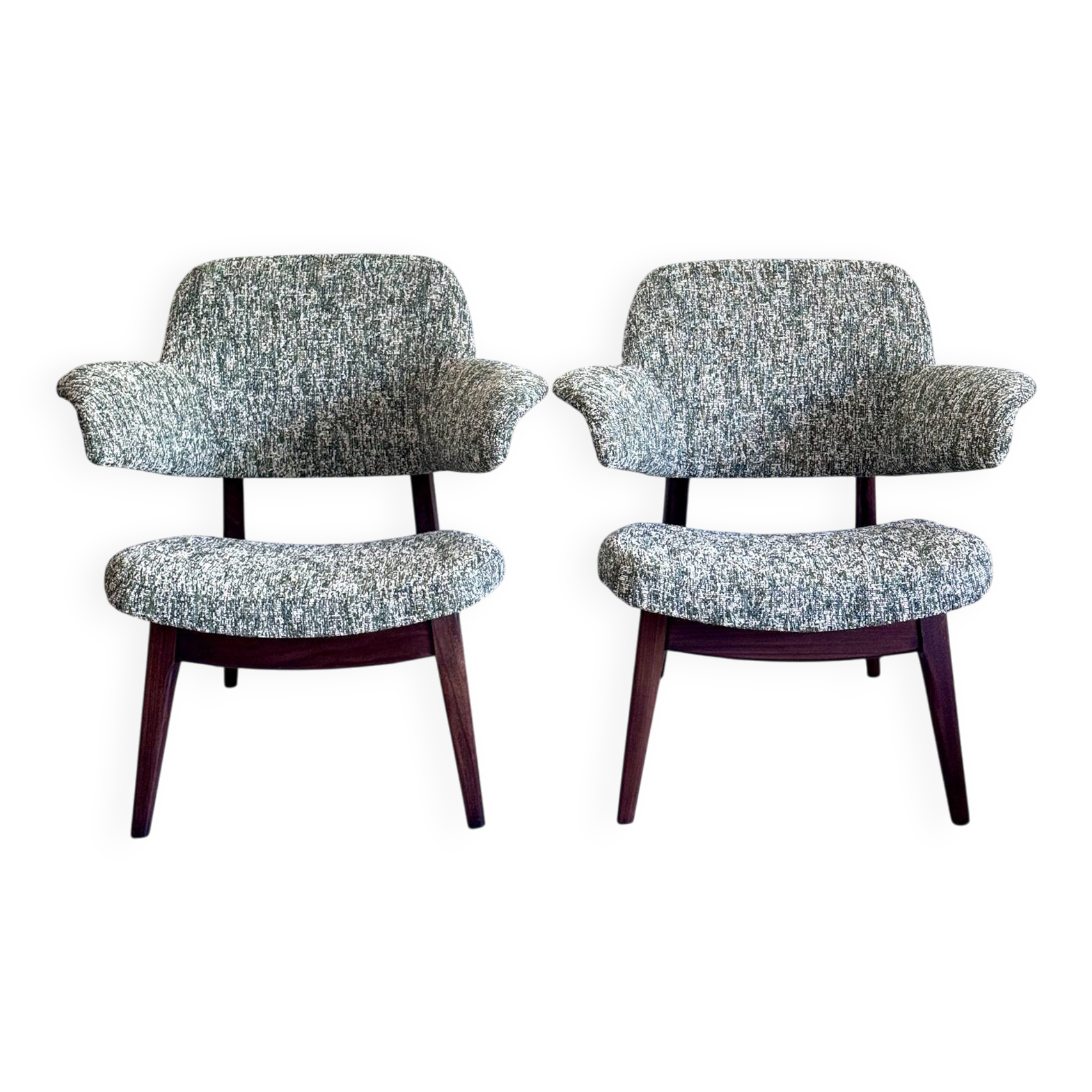 Ensemble de deux chaises Penguin Louis van Teeffelen des années 1960.