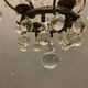 Vintage italian light pendant with murano glass drops