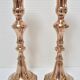 Pair of neo classic solid brass candle holders 60s