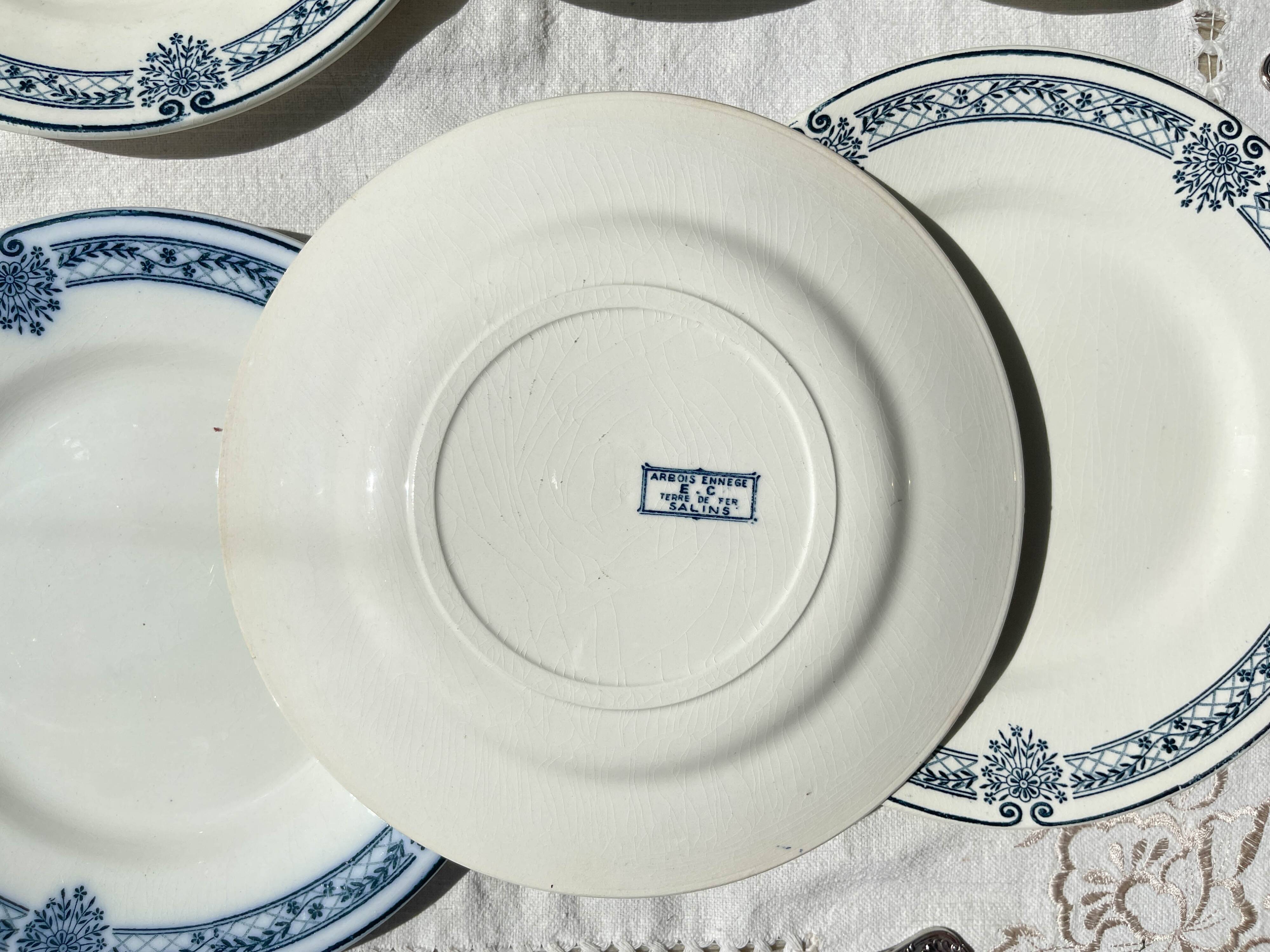 6 Small Plates Blue Iron Earth Salins Arbois Ennege model