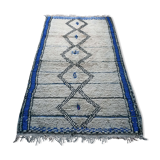 Old azilal carpet blue and white
