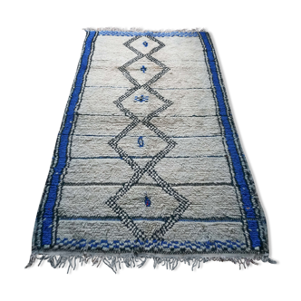 Old azilal carpet blue and white