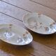 Duo de raviers anciens en porcelaine de Limoges Haviland décor oiseau