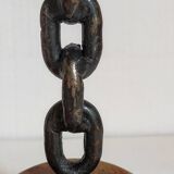 Duo de bougeoirs brutalistes Art-populaire années 50