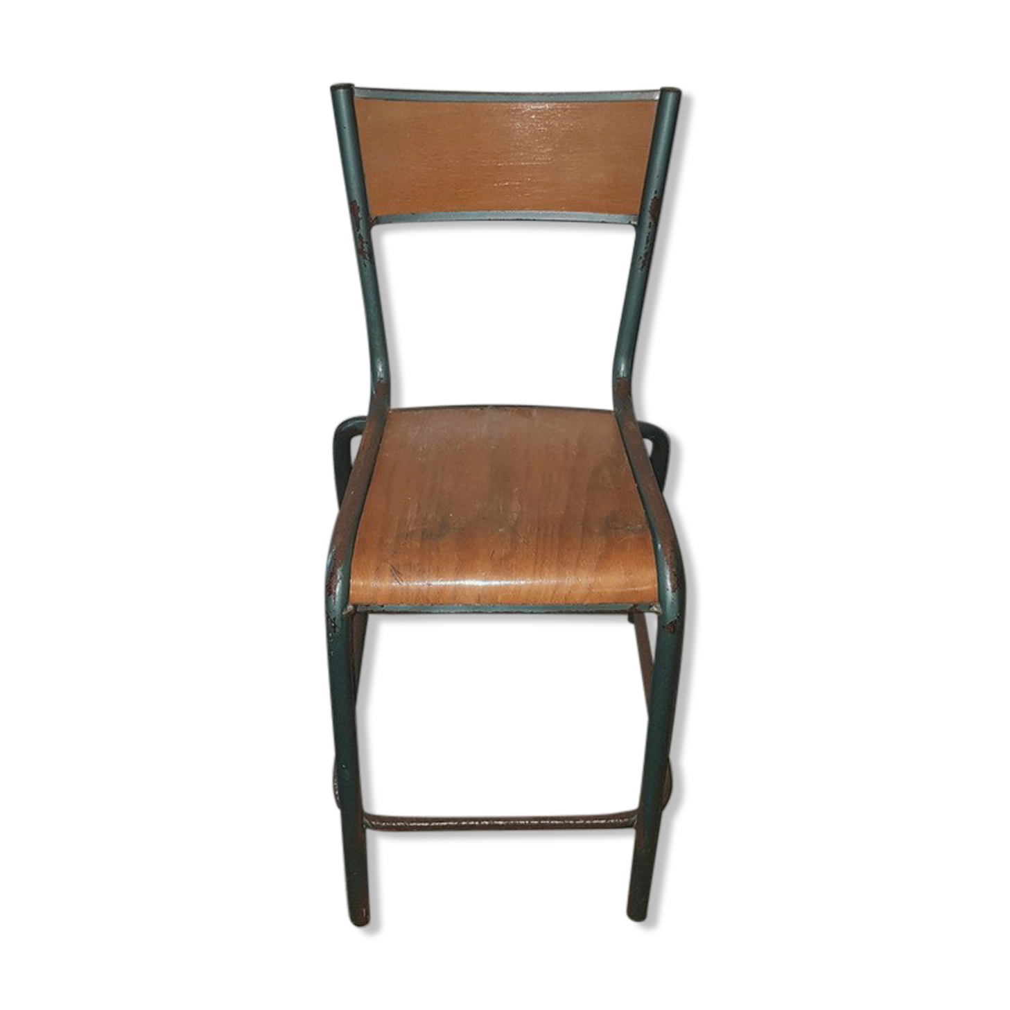 Old science school chair in tube