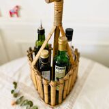 Bamboo rattan bottle holder