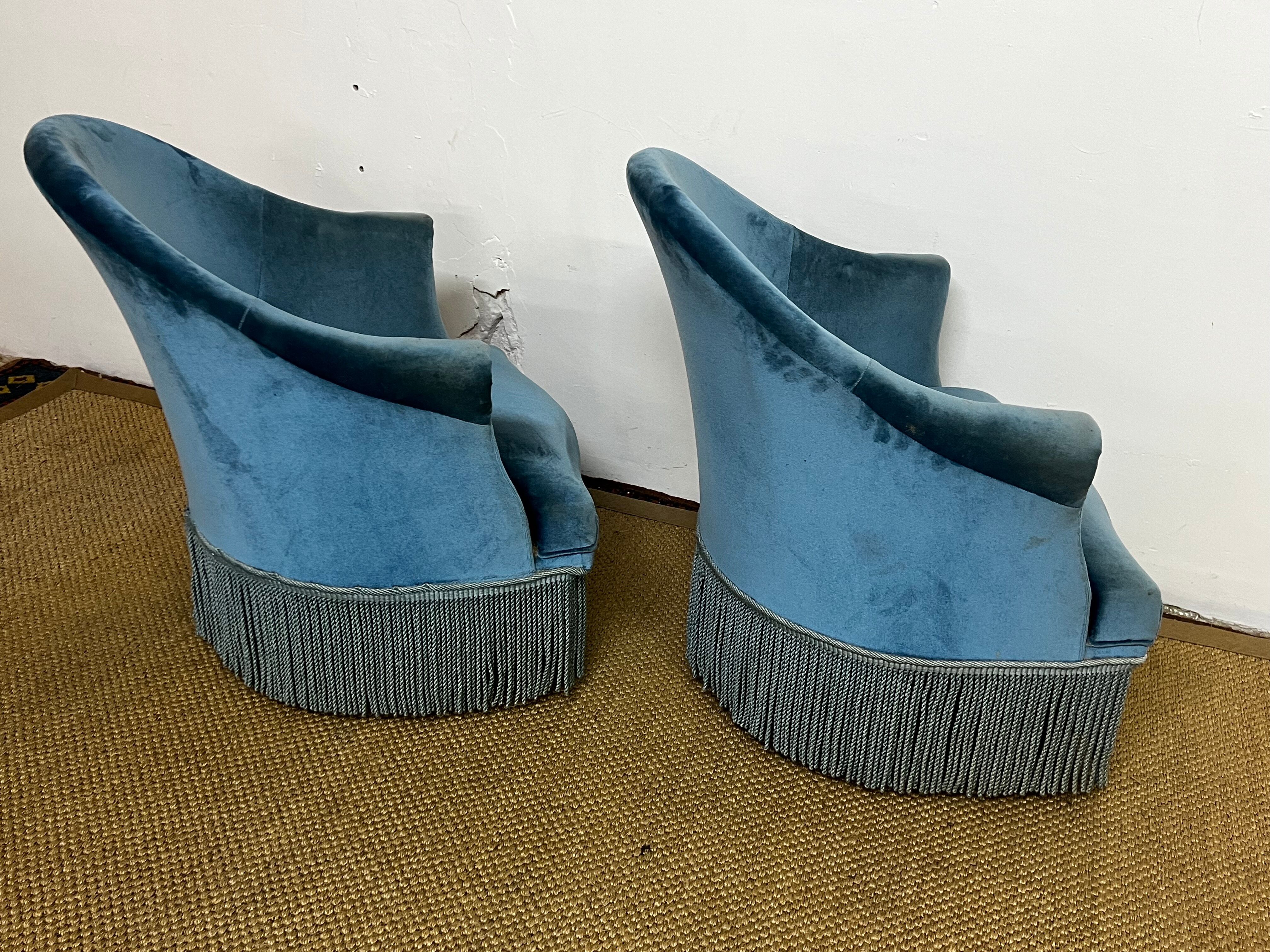Pair of toad armchairs