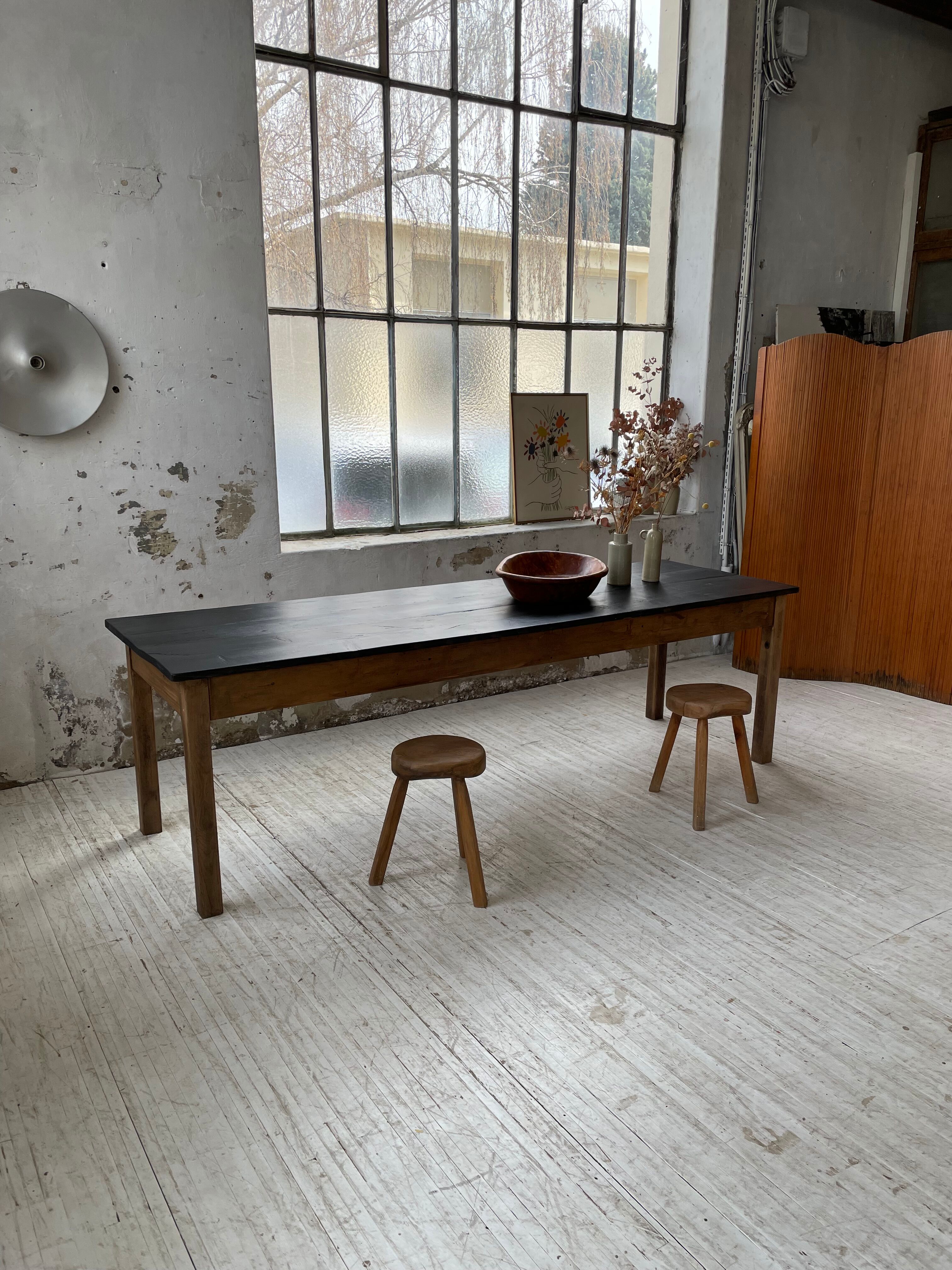 Black pine farm table 250 cm