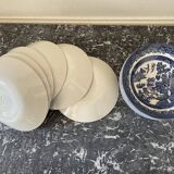 Hollow earthenware plates Churchill Willow Blue