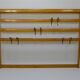 Grand coat rack Auböck Carl Mid-Century in beech with 8 brass hooks, 1950s.