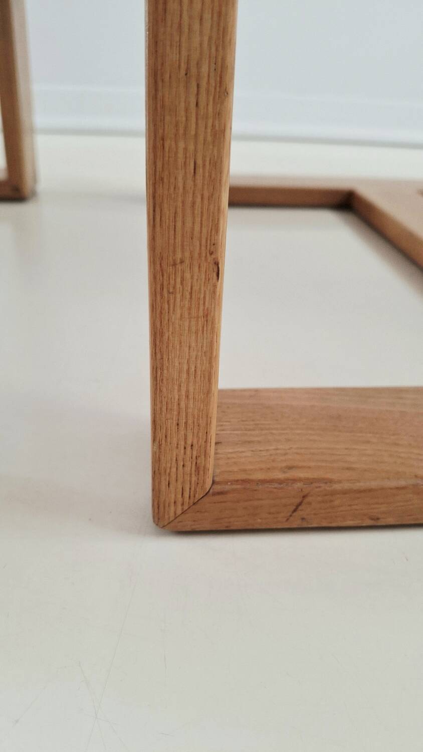 Chaises italiennes minimalistes en bois courbé des années 70, frêne et ébène