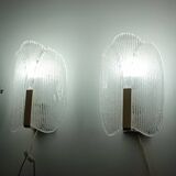 Wall sconces by Carl Fagerlund for Orrefors 1970s