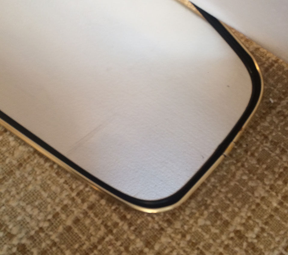 Asymmetrical vintage 50'60 ' free-form mirror, 33x73cm