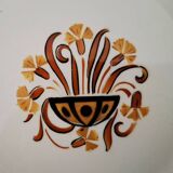 Antique Creil and Montereau Earthenware Dessert Plates, Eye Pattern