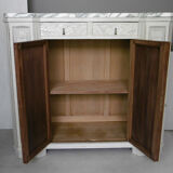 Art deco wood and marble sideboard