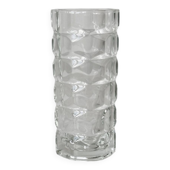 Thick glass vase.